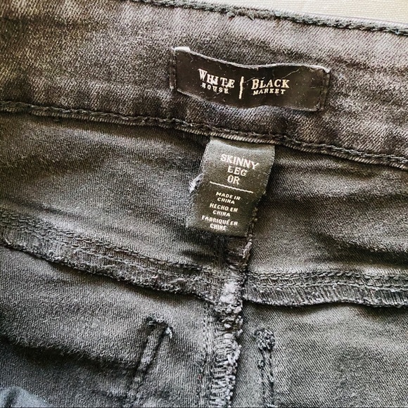 White House Black Market Black Skinny Leg Jeans 0 - Picture 3 of 8